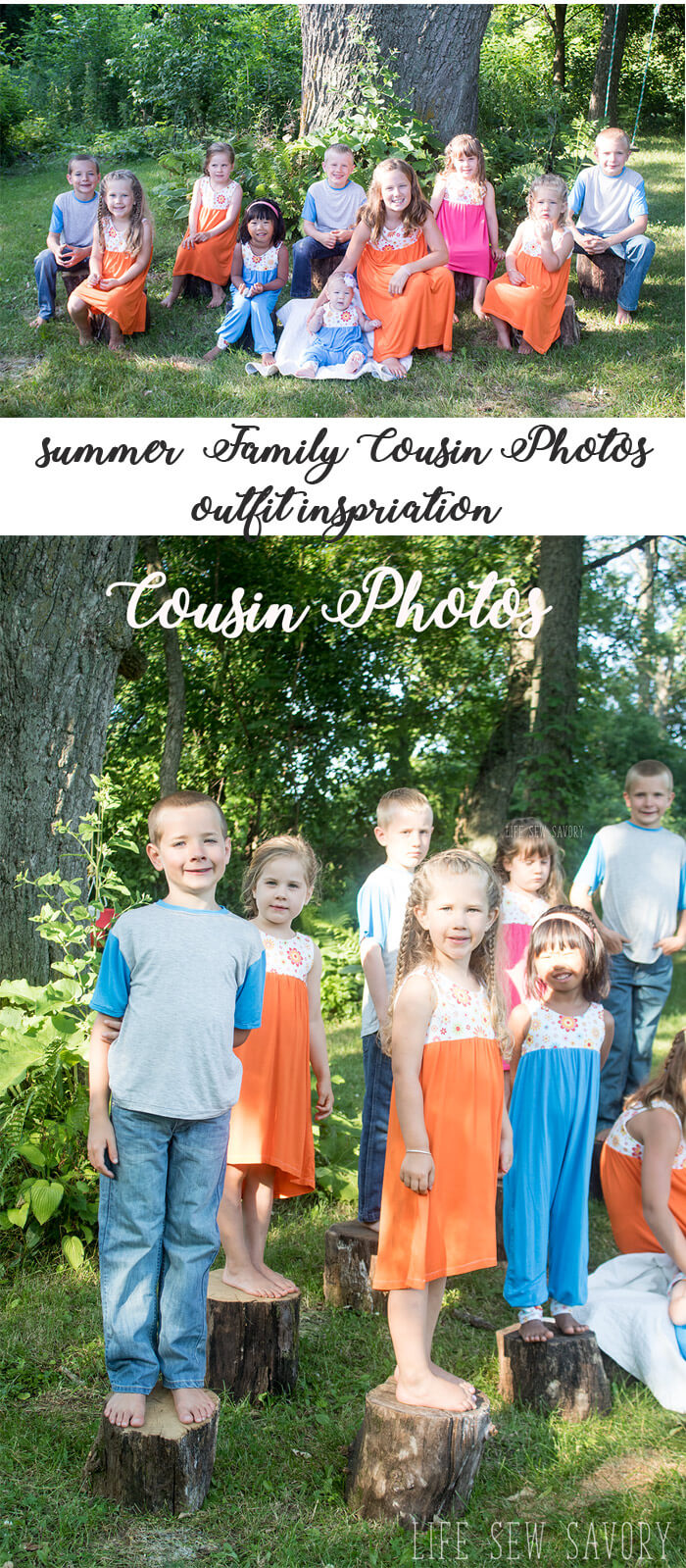 coordinating outfits for cousins from sewing inspiration from Life Sew Savory