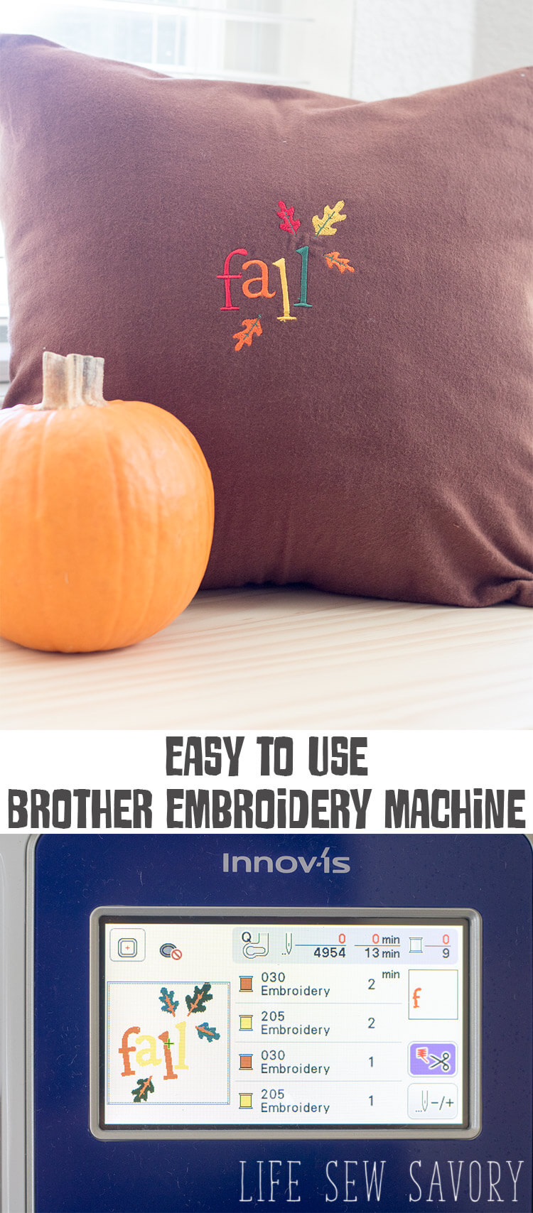 Brother Embroidery Machine - EASY FAST embroidery from Life Sew Savory