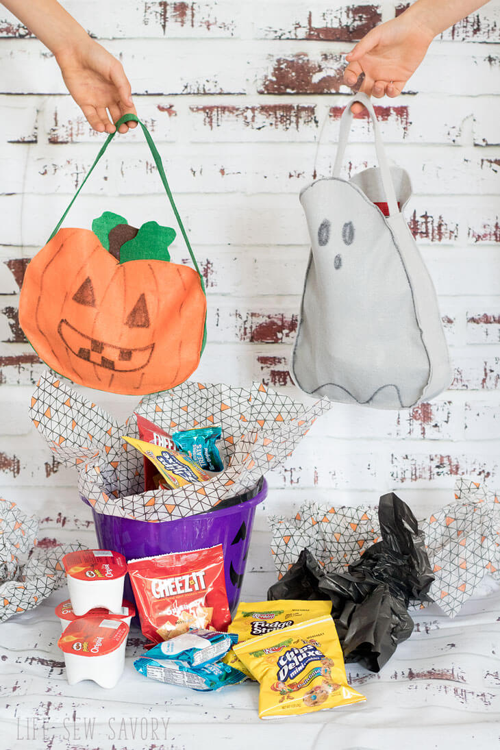 DIY trick or treat bags for Halloween