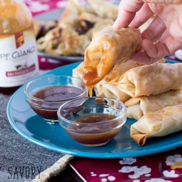 baked eggrolls with chicken