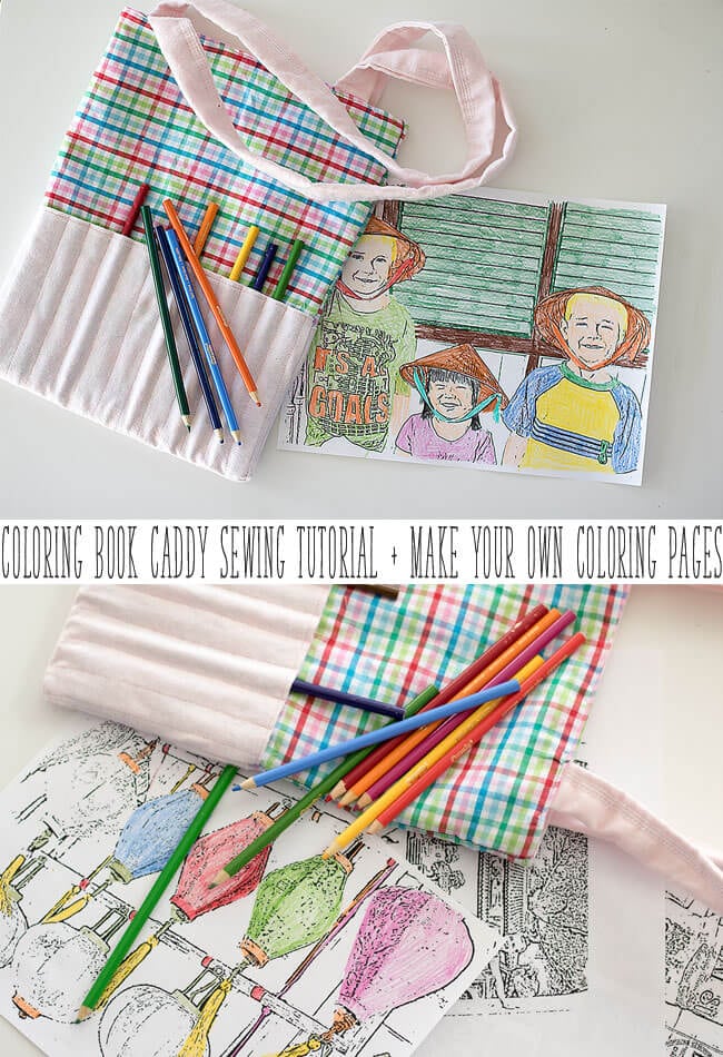 Art Bag Sewing Tutorial and Coloring Pagees - Life Sew Savory