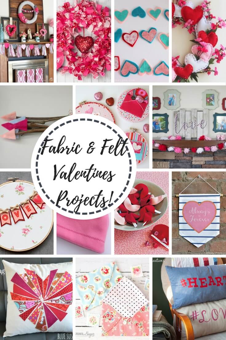 Fabric and Felt Valentines Projects and tutorials from Life Sew Savory