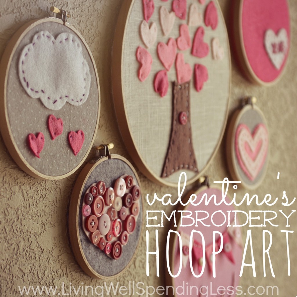 valentines hoop art
