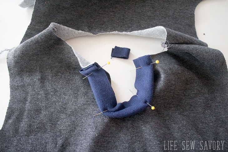 how to sew ribbing on a sweatshirt