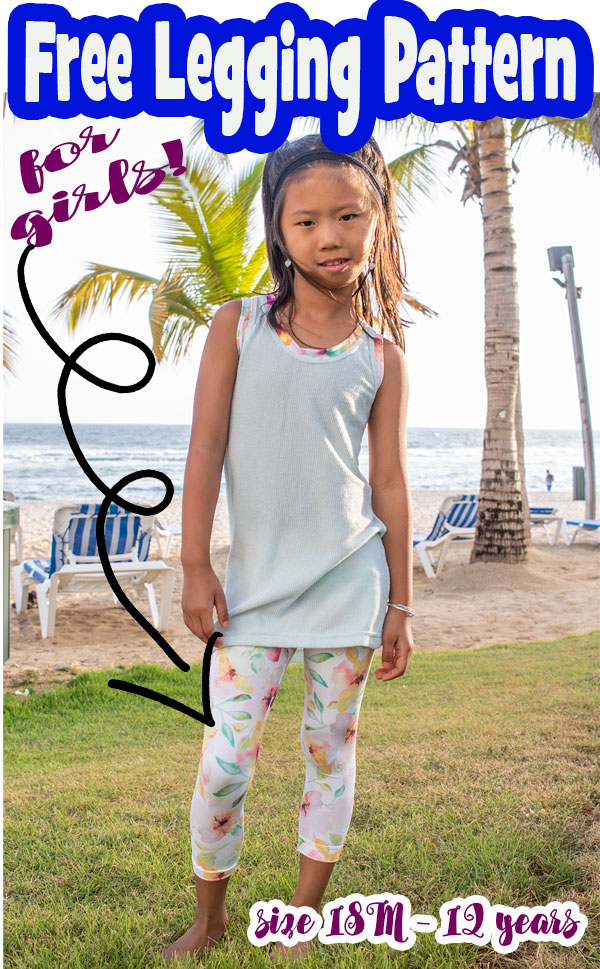 free legging pattern for kids pdf download and sewing tutorial