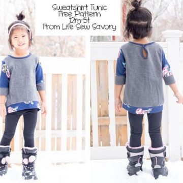 Free sewing pattern sweatshirt tunic