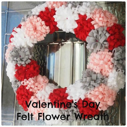 felt flower wreath