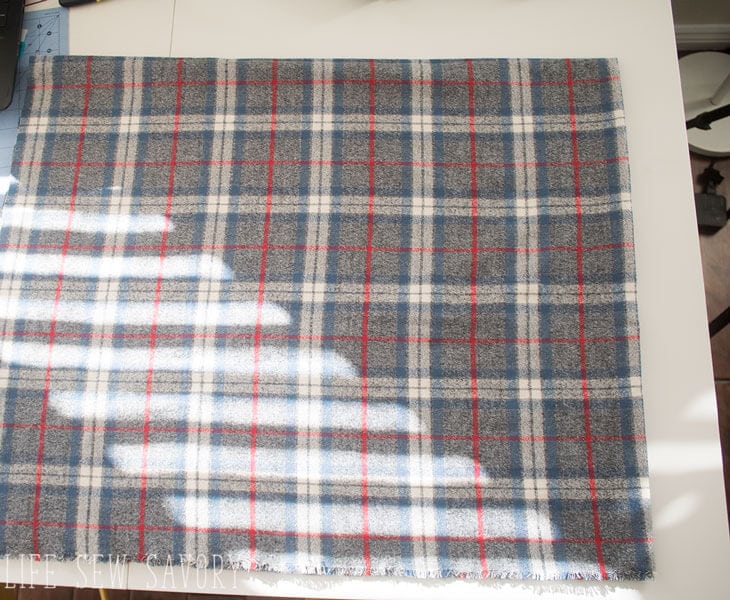 folded wool cape
