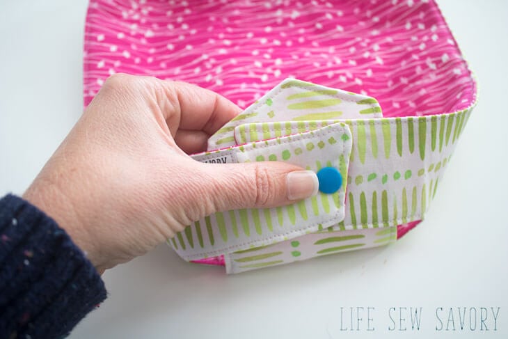 Fabric Basket Sewing Tutorial with snaps