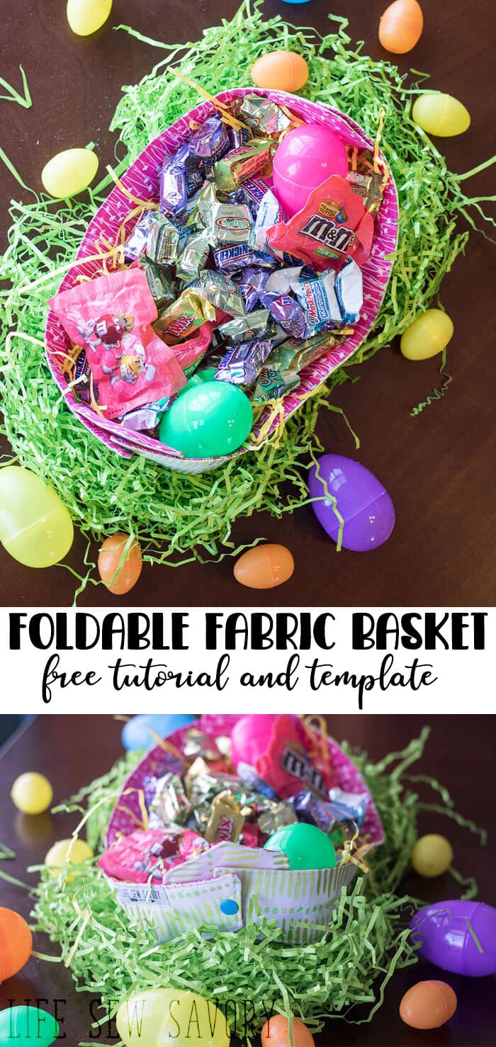 Check out this fabric basket tutorial for spring. This foldable fabric basket is adorable, useful and easy to store. Plus, it's fun and easy to sew with this free pattern and tutorial.
