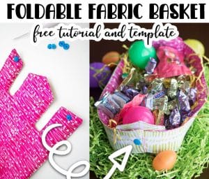 foldable free fabric basket tutorial