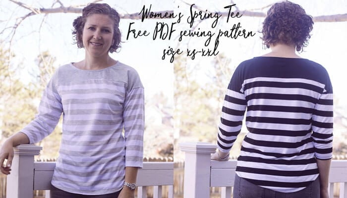 free sewing pattern womens spring tee size xs-xxl from life sew savory