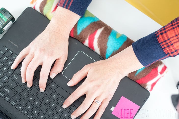 Counteract Too Much Computer Use wrist support sewing tutorial