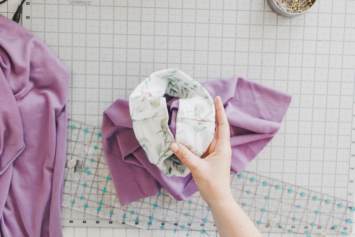 sew two shorts ends on waistband