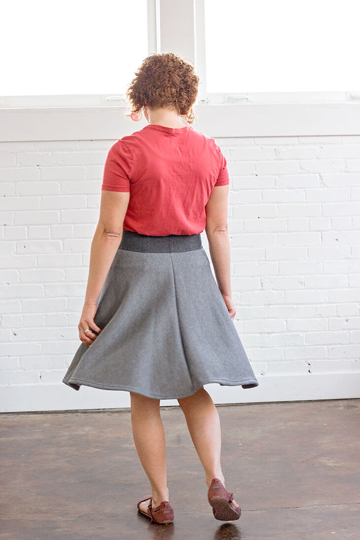 half circle skirt tutorial with yoga waistband