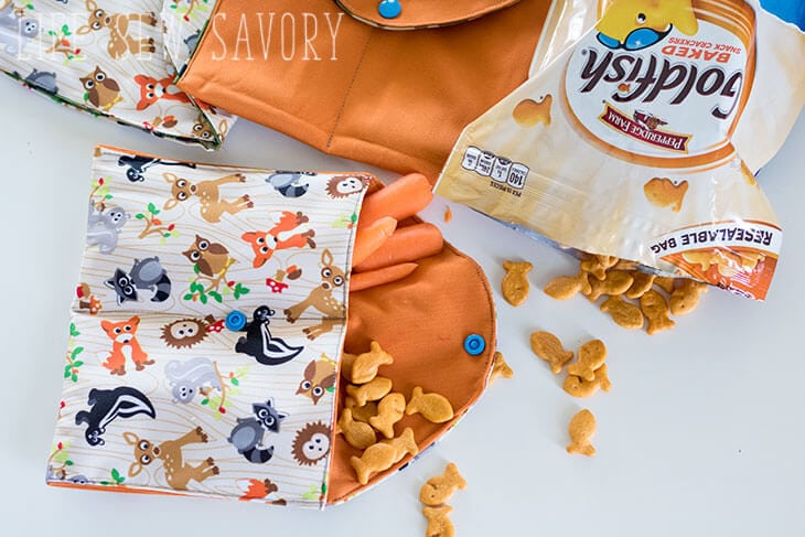 Reusable snack bags sewing tutorial