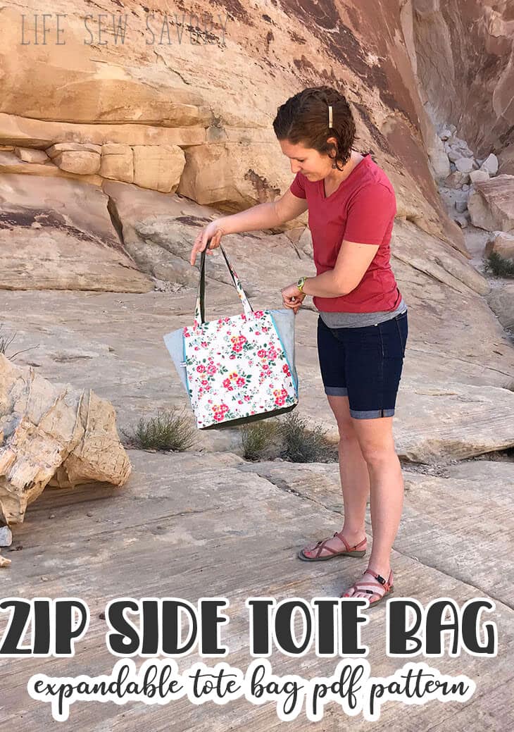 Check out this beautiful zip side tote bag pattern. This PDF pattern is for a lovely tote bag with zip sides so that the bag can be smaller or larger depending on your needs.