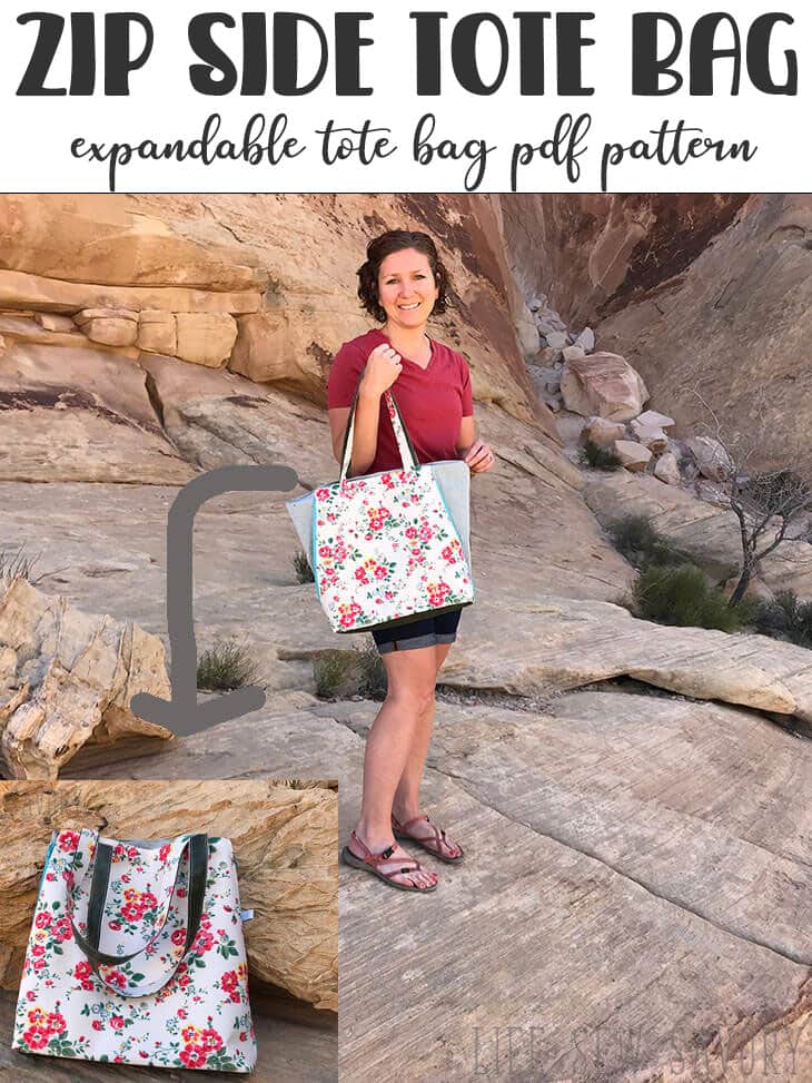 Check out this beautiful zip side tote bag pattern. This PDF pattern is for a lovely tote bag with zip sides so that the bag can be smaller or larger depending on your needs.