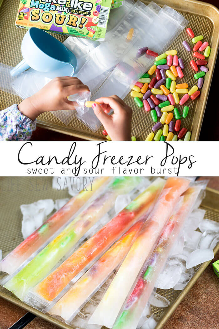 candy freezer pops with lemonade and candy inside from life sew savory @MikeandIke @Walmart #MegaSourSummer #ad 