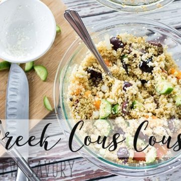 cous cous salad with greek flavors