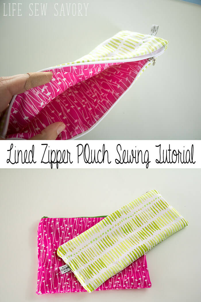 zipper pouch tutorial easy sewing project from Life Sew Savory