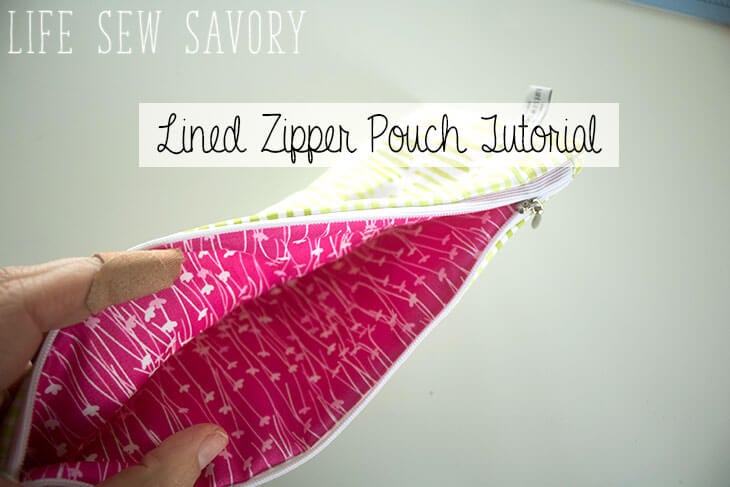 lined zipper pouch tutorial