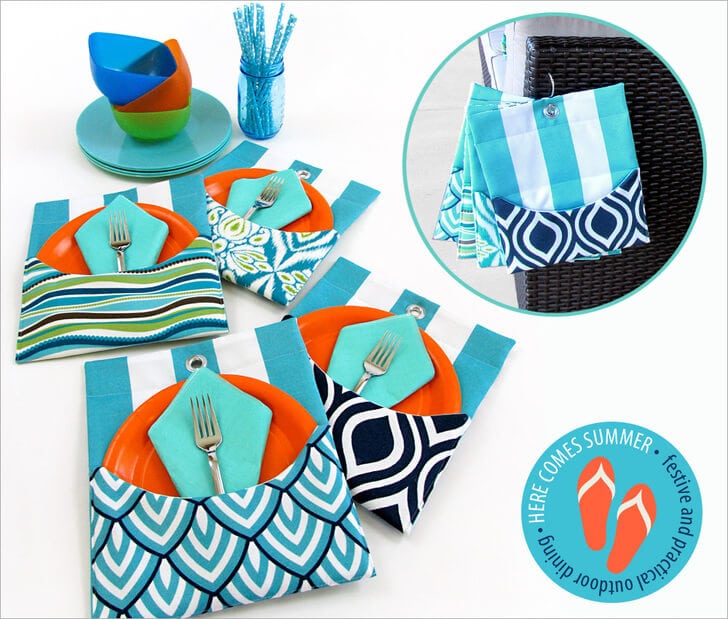 Outdoor picnic place settings