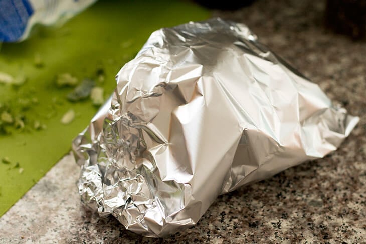 grilled broccoli in foil
