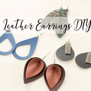leather earrings DIY