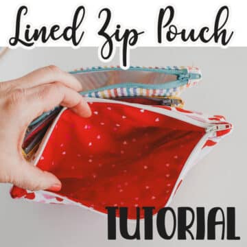 Sew up this fun lined zipper pouch with this tutorial. Lined zipper pouches take an easy zip pouch to the next level and can be used for so many things. Use this tutorial to sew a lined zip pouch.