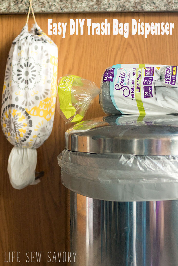 DIY trash bag dispenser simple sewing tutorial from Life Sew Savory