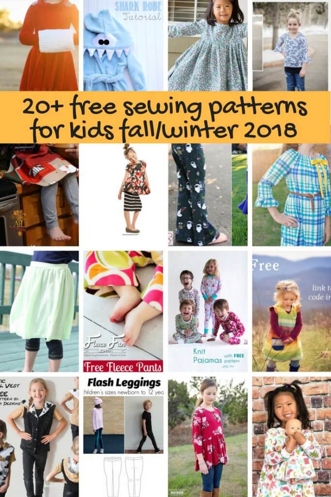 Free sewing patterns for kids fall/winter 2018 - Life Sew Savory