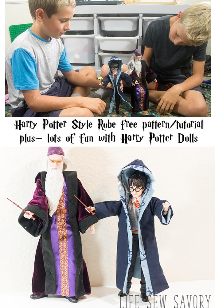 Harry Potter Style Robe Free Pattern and tons of Harry Potter Play from Life Sew Savory