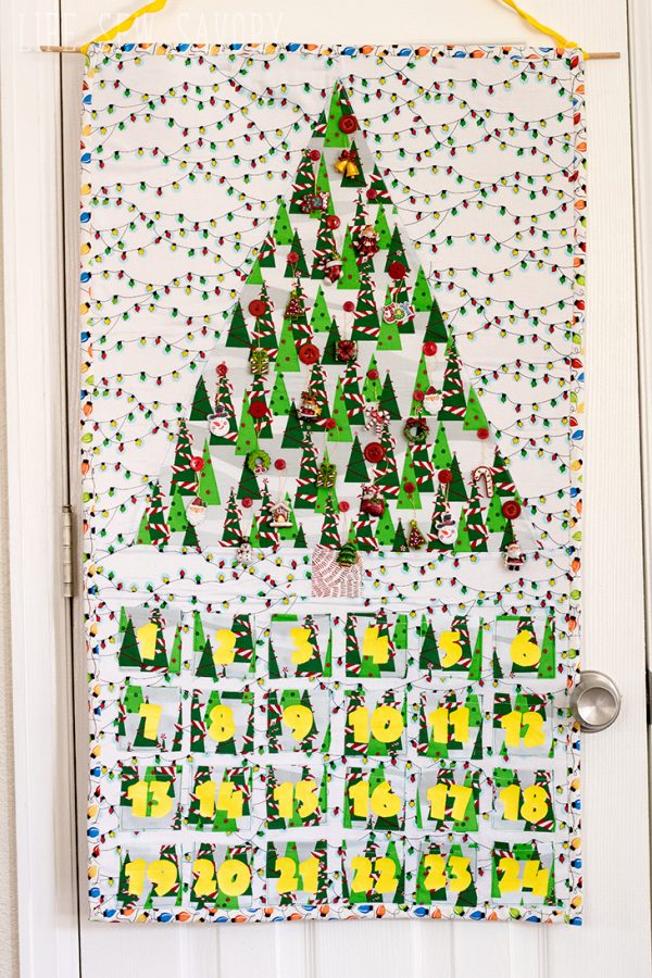 Christmas tree countdown calendar