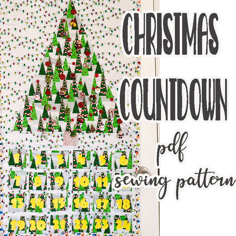 christmas tree countdown calendar pdf sewing pattern