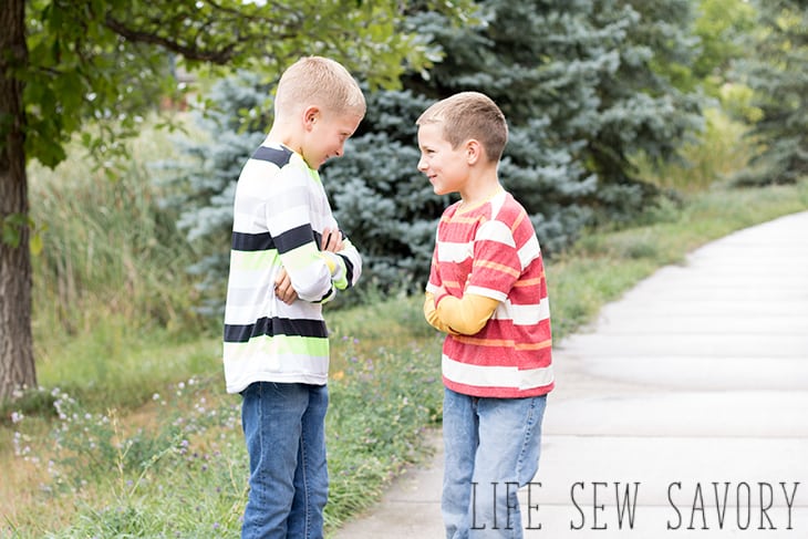 free shirt pattern for boys. long and shirt sleeve tee