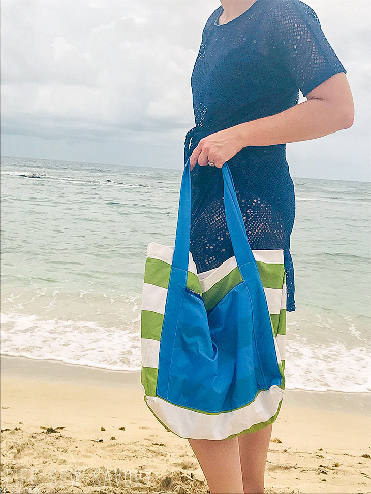 Beach Bag Tutorial Easy Sewing - Life Sew Savory
