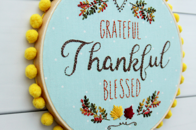 Thanksgiving embroidery design