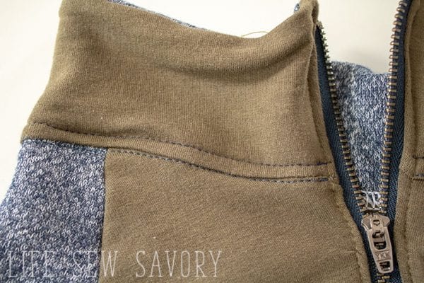 How to Sew a Collar with Zipper {Raglan Shirt Hack} - Life Sew Savory