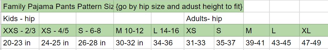 Carter S Pj Size Chart