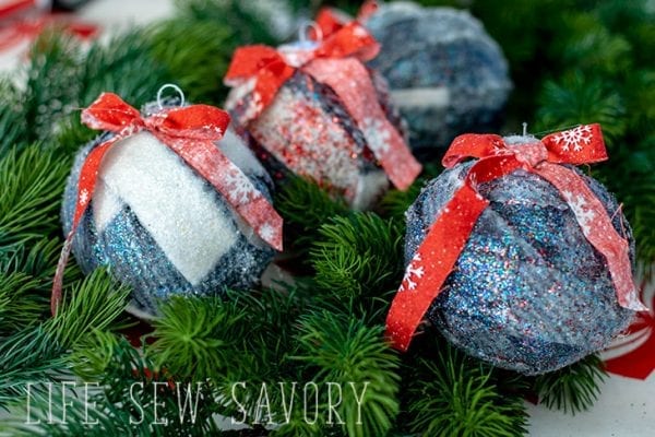 Fabric Christmas Ornaments to make - Life Sew Savory