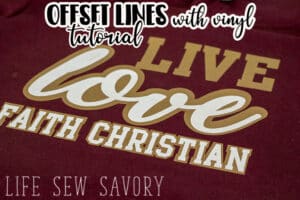 Using offset lines for vinyl cutting how to create offset lines with vinyl designs tutorial from Life Sew Savory