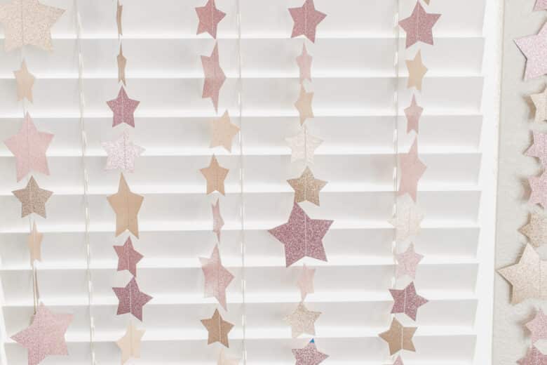 cute glitter star garland tutorial