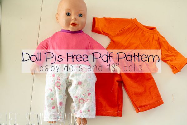Pj Pants! free doll clothes sewing patterns for dolls size 12-18" from Life Sew Savory