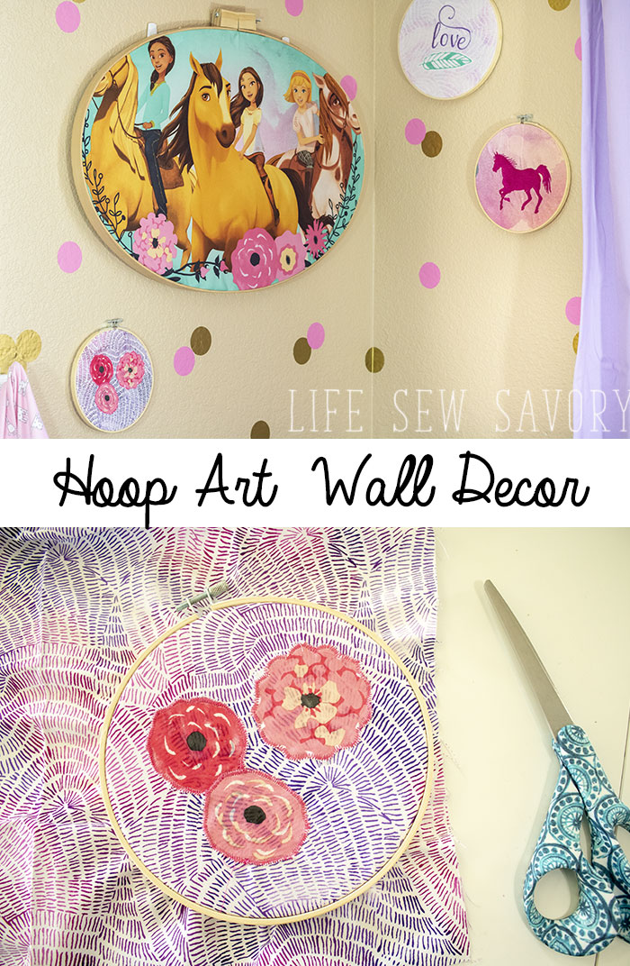 Embroidery hoop art kids room wall decor ideas from Life Sew Savory