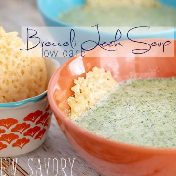 Low carb soup - broccoli leek recipe