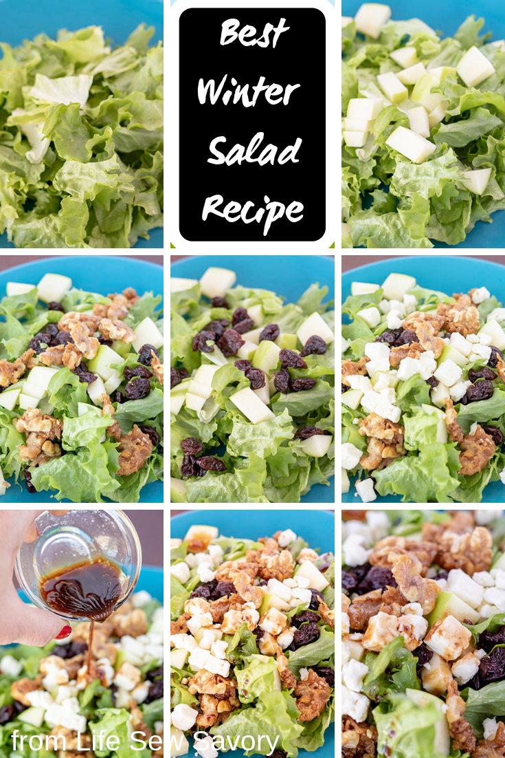 winter salad recipe idea for a simple salad all year long from Life Sew Savory