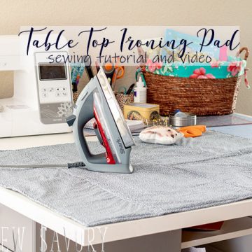 Ironing pad for table top tutorial