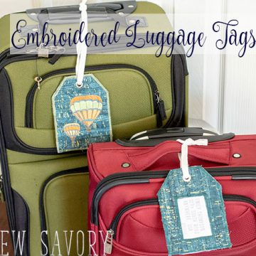 DIY Luggage Tags - With Embroidery