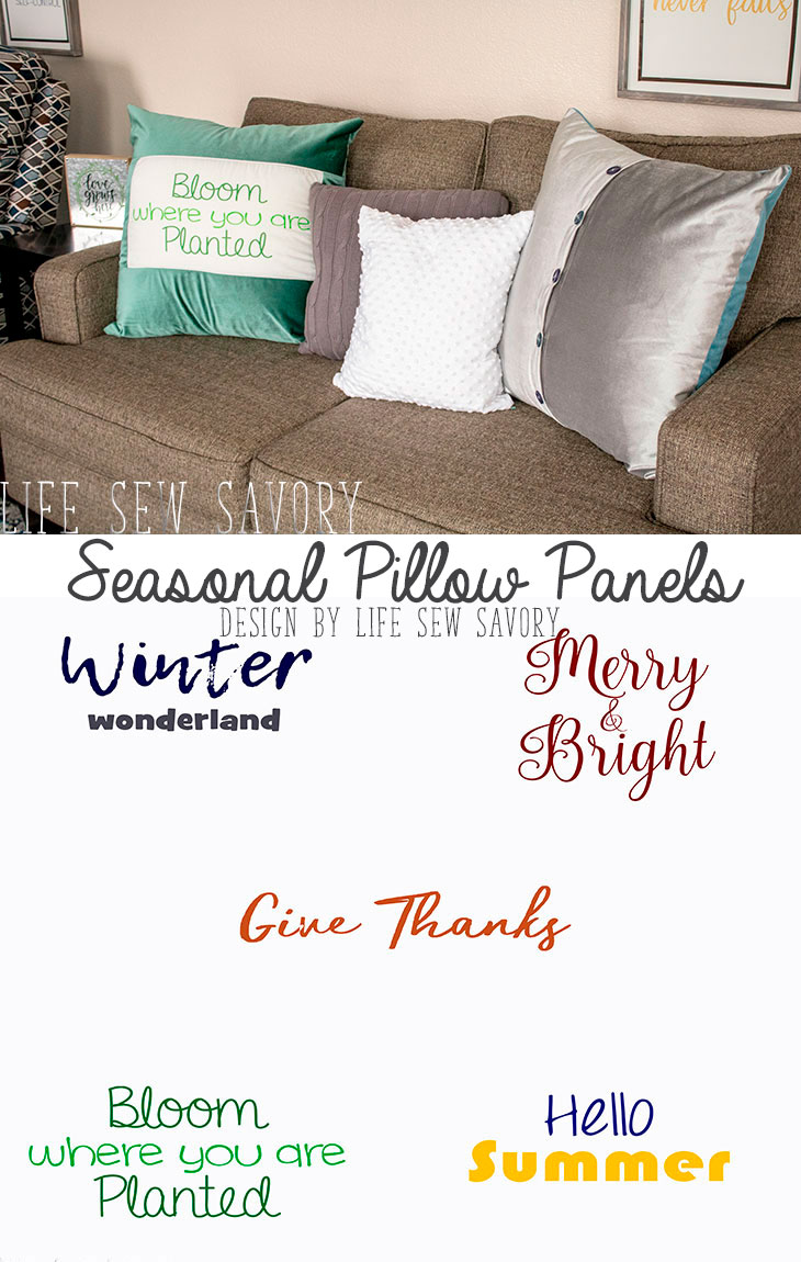 Seasonal Pillow Fabric Panels And Button Back Throw Pillow Life